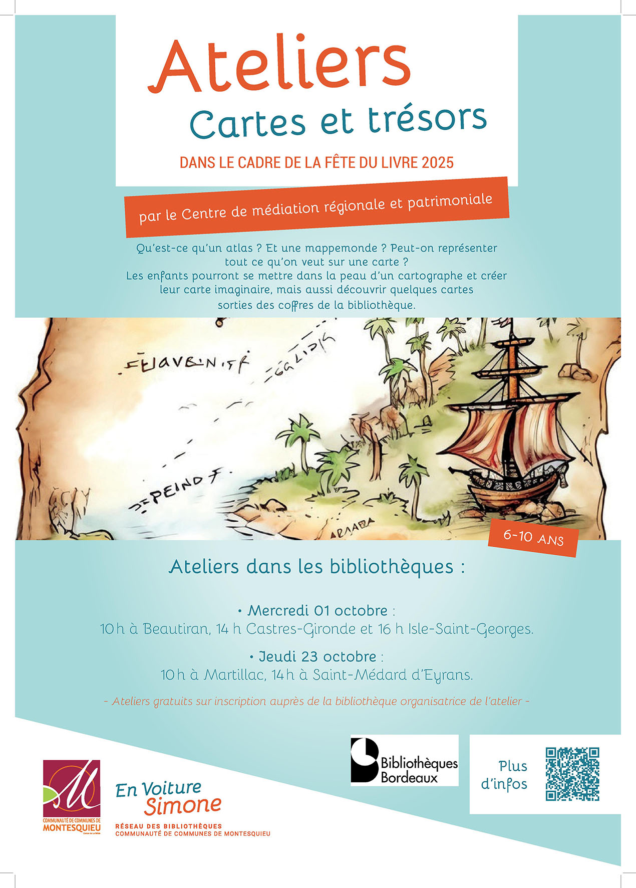 Atelier « Cartes et trésors » à la bibliothèque municipale
