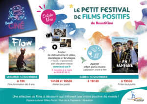 Beauticin\u00e9 : le petit festival des films positifs, 14 et 15 novembre