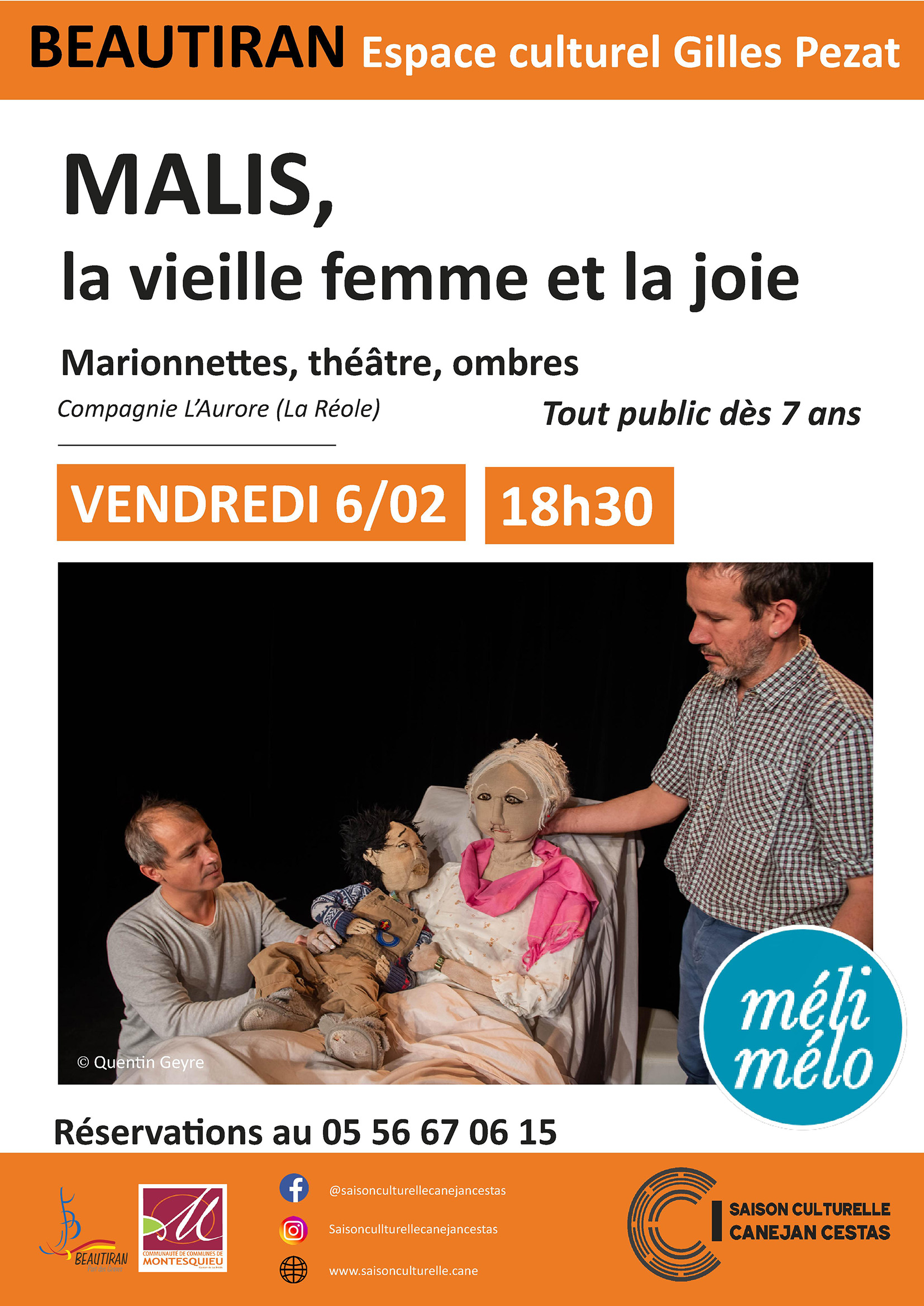 Festival Méli-Mélo : « Malis, la vieille femme et la joie » le vendredi 6/02