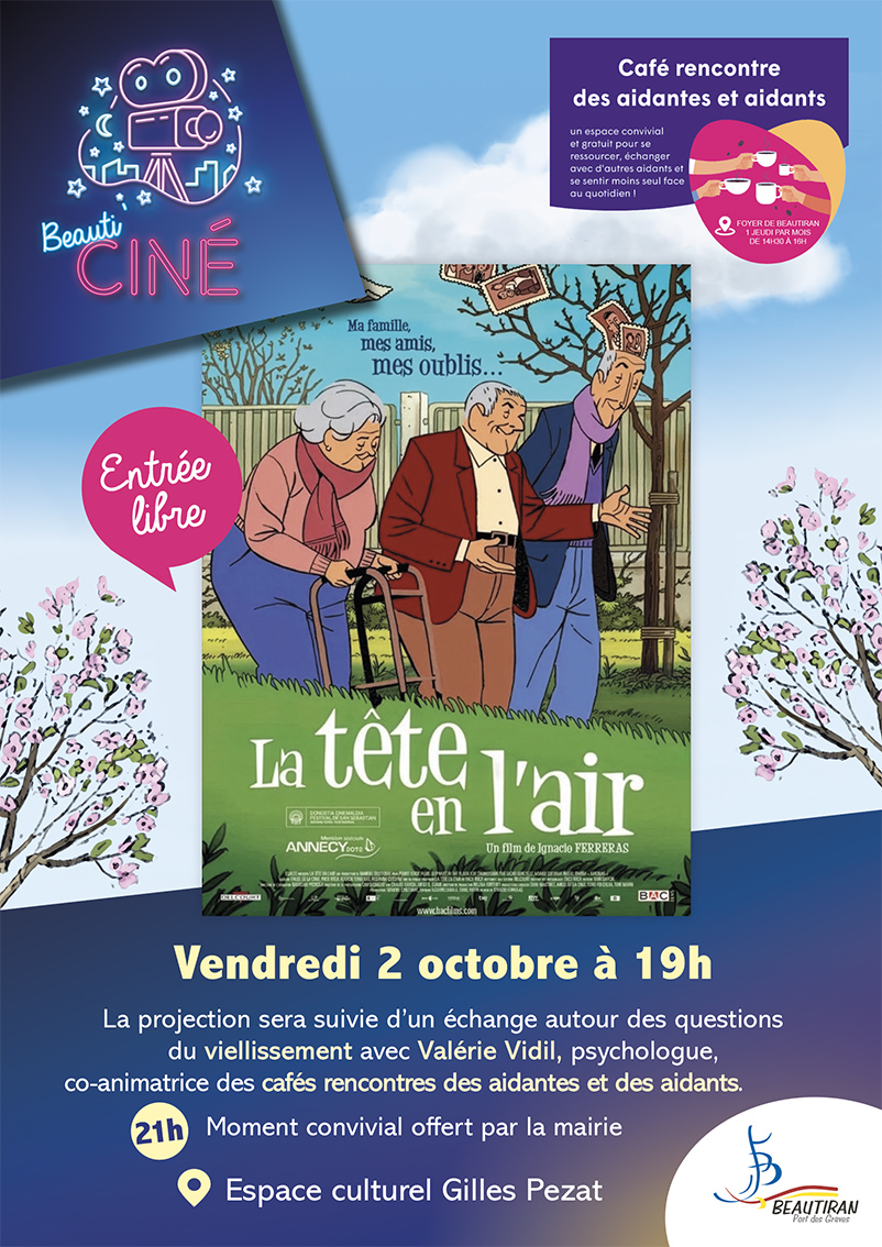 BeautiCiné : projection le 2/10 du film « La tête en l’air » suivie d’un échange